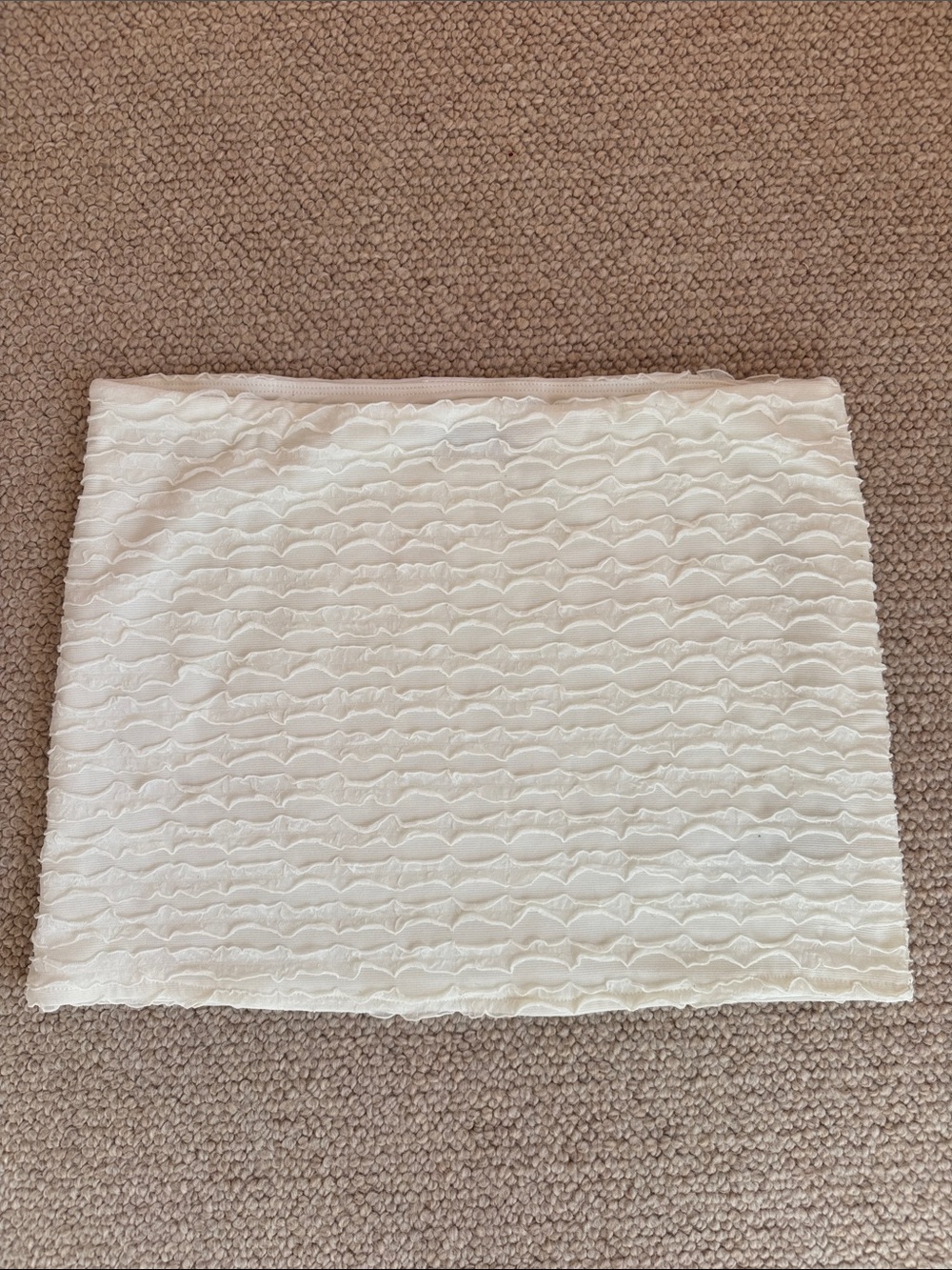 Edikted White Textured Mini Skirt